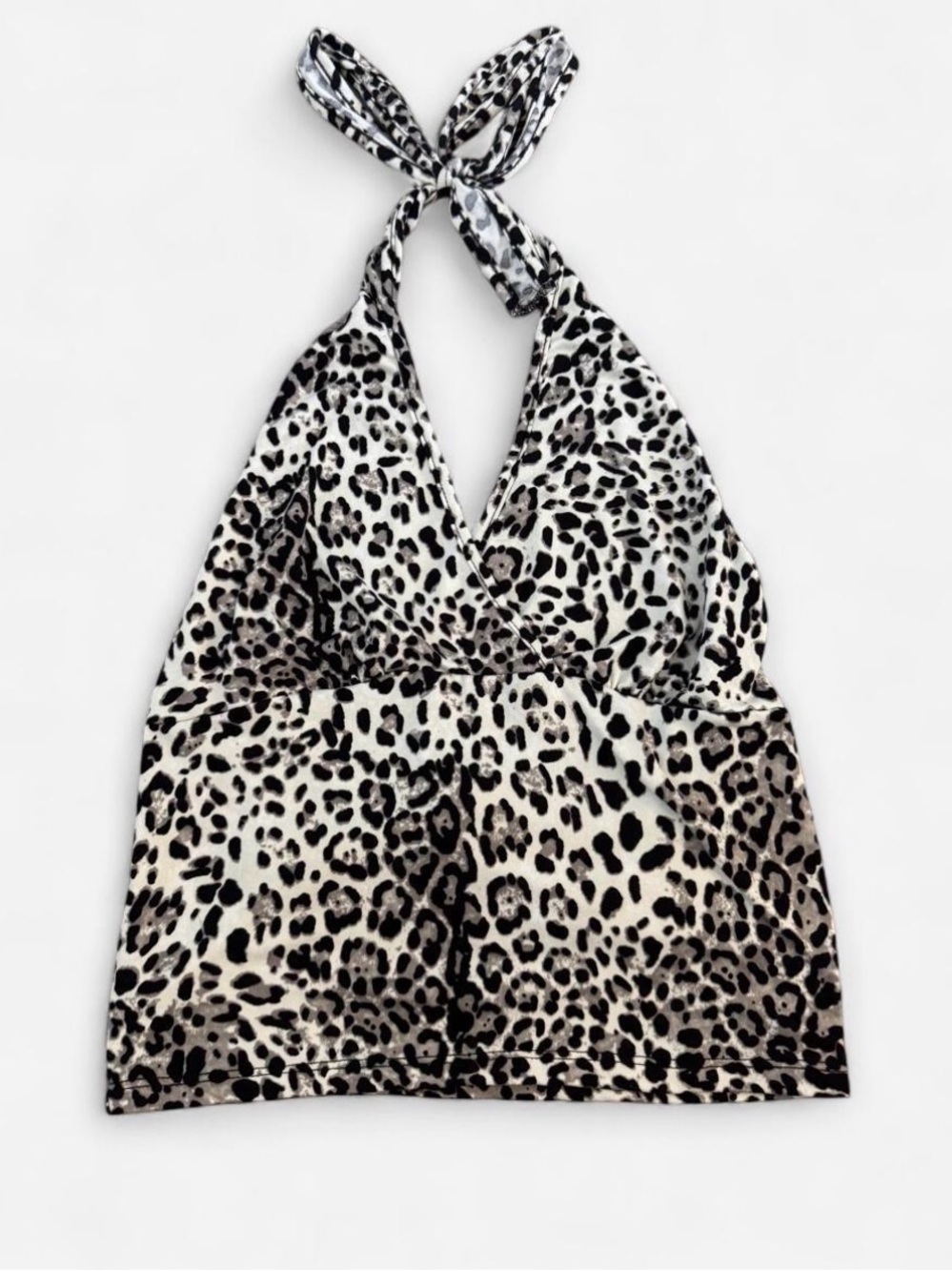 Just Polly New York Leopard Halter Top